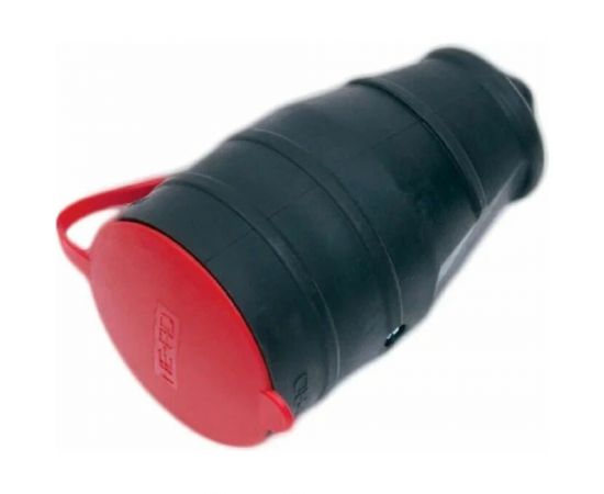 Штепсельное гнездо NE-AD с заземлением с крышкой, 3х25А,каучук, 4006 