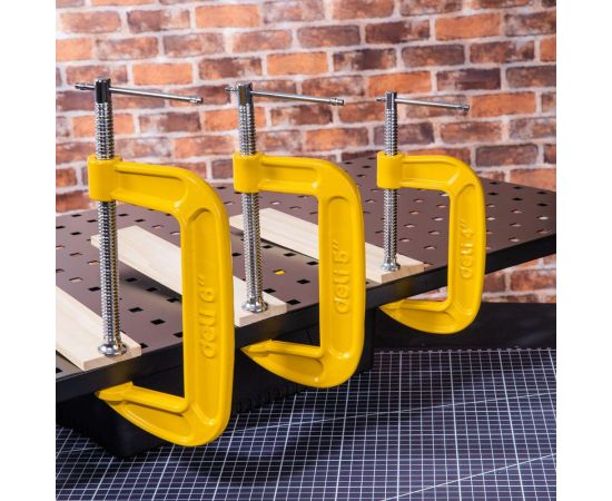 Струбцина DELI DL-G204 высота зажима 100мм, глубина зажима 50мм 104571 – изображение 17