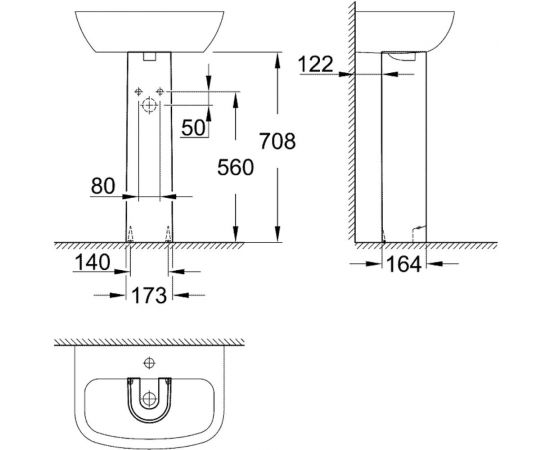 Пьедестал Grohe Bau/Essence Ceramic 39425000 – изображение 2
