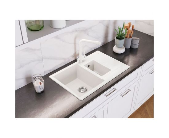 Кухонная мойка Polygran BRIG-770 (№16 Черный) 621404 – изображение 3