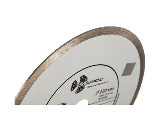 Диск алмазный отрезной Сплошной New Formula (230х25.4 мм) TRIO-DIAMOND W406 – изображение 3