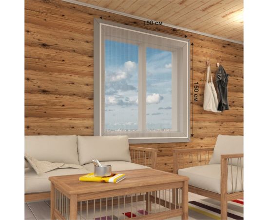 Оконная антимоскитная сетка REXANT белая, с лентой липучкой, 1.5x1.5 м 71-0227 – изображение 2