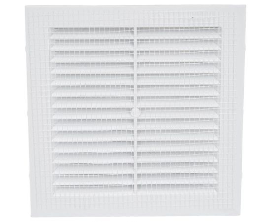 Решетка неразъемная наклонные жалюзи с москитной сеткой 150х150 мм Эвент Э1515Н – изображение 3