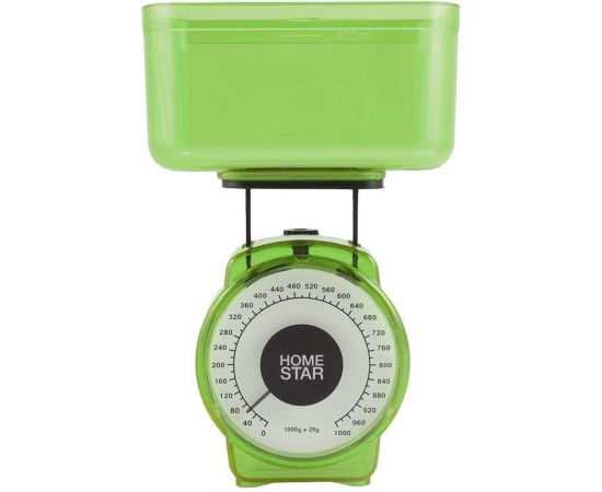 Кухонные механические весы HomeStar HS-3004М, 1 кг, цвет зеленый 002796 – изображение 2