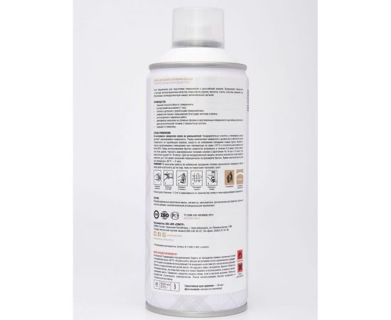 Аэрозольный акриловый грунт для мебели, дерева, металла и декора SIANA белый SNGA001 – изображение 2