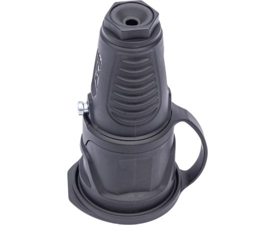 Розетка кабельная PCE 16A 220V 2P+E IP54 корпус крышка черный, маркер черный 2511-ss – изображение 6