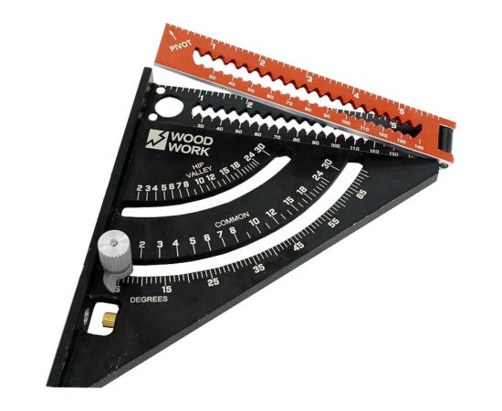 Плотницкий угольник WOODWORK 152 мм, со скользящим упором и удлинителем до 300 мм, алюминиевый PTR-152 – изображение 6