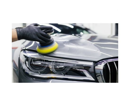 Полировальный круг антиголограмный DA Foam Pad Yellow 75 мм, желтый Shine systems SS563 – изображение 2