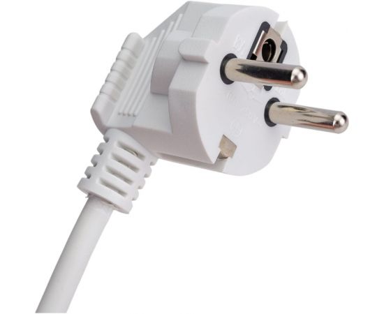 Сетевой шнур Мастер Тока ПВСбм 3x1 белый, 10А, с заземлением, 3м, угловая вилка СШ0027 – изображение 4