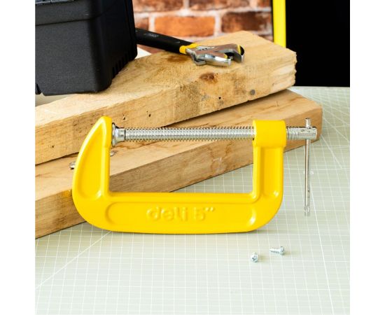 Струбцина DELI DL-G205 высота зажима 125мм, глубина зажима 70мм 104572 – изображение 5