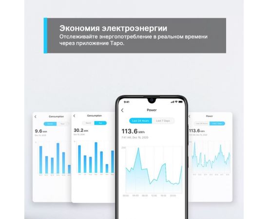 Умная мини wi-fi розетка TP-Link Tapo P115(1-pack) – изображение 5