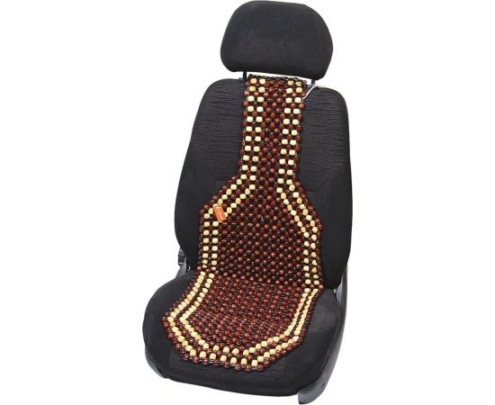 Массажная накидка на переднее сиденье Airline деревянная, желтый/коричневый ADCS001 – изображение 2