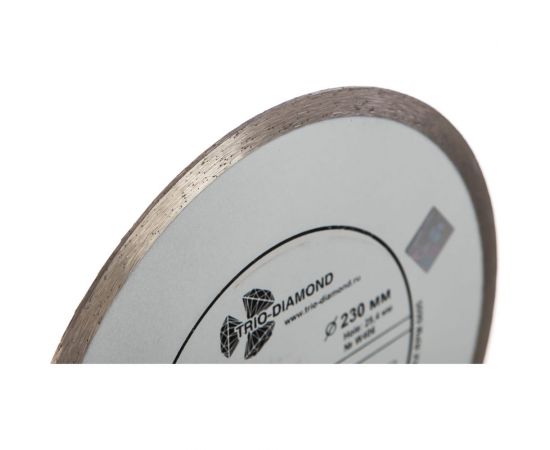 Диск алмазный отрезной Сплошной New Formula (230х25.4 мм) TRIO-DIAMOND W406 – изображение 2