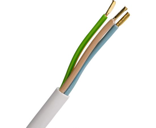 Сетевой шнур Мастер Тока ПВСбм 3x1 белый, 10А, с заземлением, 3м, угловая вилка СШ0027 – изображение 3