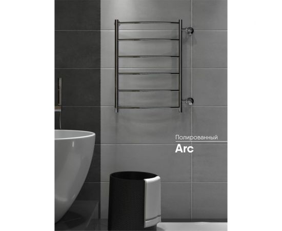 Полотенцесушитель INDIGO Arc 1"" - 1/2 70/50, м/о 60 см, боковое подключение LASW70-50-б/п-60 – изображение 4