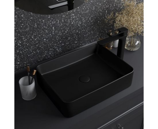 Накладной умывальник IDDIS Slide черный матовый SLIBM02i27 – изображение 3