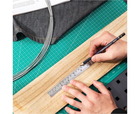 Стальная линейка DELI dl8020y 200 мм, нержавеющая сталь 118990 – изображение 5