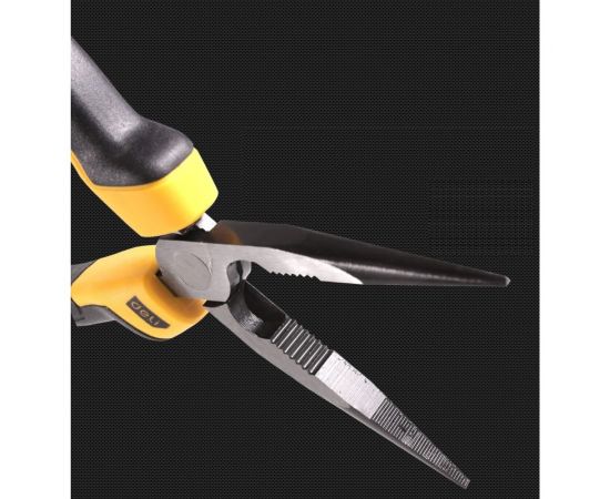 Удлиненные плоскогубцы DELI dl2108z 200 мм, сталь CrV, прорезиненная двухкомпонентная рукоять 110705 – изображение 6