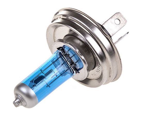 Автолампа SKYWAY H4, 12V, 60/55W, P45t, 2-контакта xenon white+30, 4500К, спутник 2 шт, ближний, дальний S09101042 