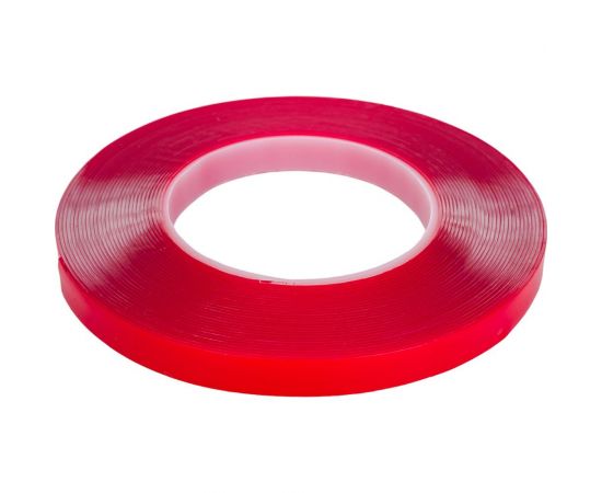 Акриловая двусторонняя клейкая лента Holex 12 мм х 10 м, 1 мм, прозрачная, блистер HAS-93922 