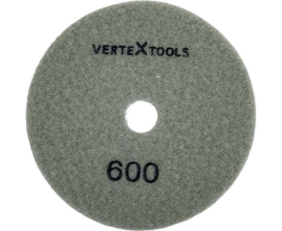 Круг алмазный гибкий шлифовальный для полировки мрамора (100х3х15 мм; Р600) vertextools 12500-0600 