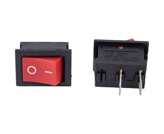Клавиша Nord-Yada 250V 6А Mini красная (2конт.) ON-OFF (2шт в упаковке) 905469 