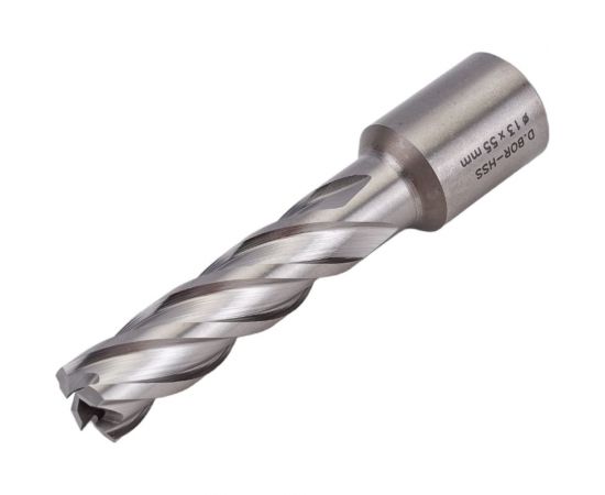 Сверло корончатое HSS по металлу (13х55/88 мм; Weldon 19) D.BOR CD-HSS-055-013-W 