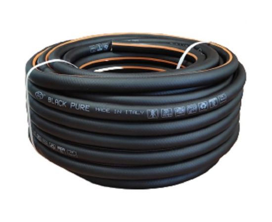 Армированный противоскручивающийся 3-х слойный шланг GLQ BLACK PURE 50 м, 3/4"" .BP 3/4"" 50m 
