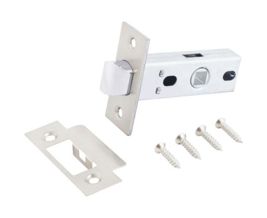 Защелка Аллюр L45-8 SN (матовый никель; торцевая планка 25 мм; без ручек) 11210 