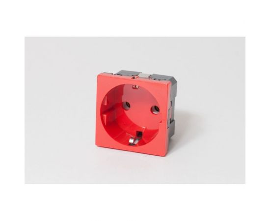 Электрическая розетка 2К+З, с защитными шторками, красный, 10 шт. SPL 200014 – изображение 2