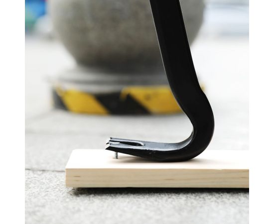 Лом-гвоздодер DELI dl448902 двухсторонний, усиленный, 900 мм, углы наклона 30 и 60, овальный паз с углами 30 и 68, шестигранная форма 112213 – изображение 2