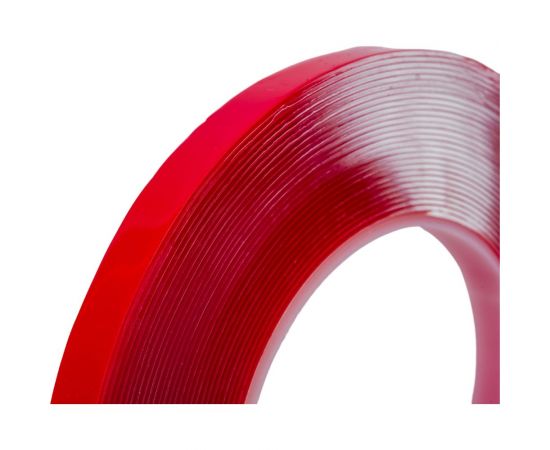 Акриловая двусторонняя клейкая лента Holex 12 мм х 10 м, 1 мм, прозрачная, блистер HAS-93922 – изображение 2