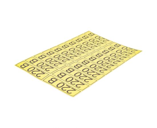 Наклейка знак электробезопасности 220В REXANT 15x50 мм 100 шт 56-0007-1 – изображение 3