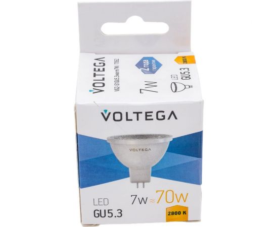 Светодиодная лампа VOLTEGA Софит линзованный GU5.3 2800К 7W 7062 – изображение 7