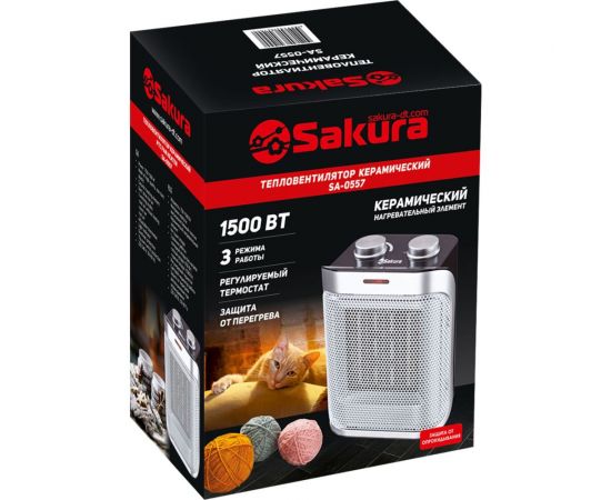 Тепловентилятор SAKURA SA-0557 керамика РТ-00065078 – изображение 2