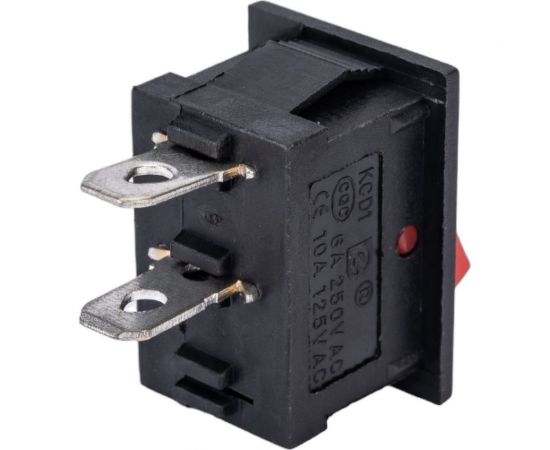 Клавиша Nord-Yada 250V 6А Mini красная (2конт.) ON-OFF (2шт в упаковке) 905469 – изображение 2