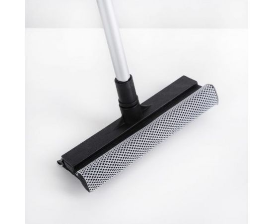 Окномойка Доляна с поролоновой насадкой, алюминиевая телескопическая ручка, сгон резина 826278 – изображение 4