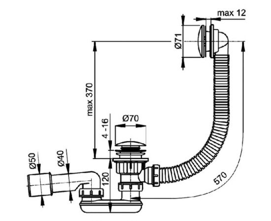 Слив-перелив с сифоном Радомир 2-19-0-0-0-000 – изображение 3