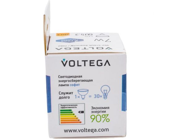 Светодиодная лампа VOLTEGA Софит линзованный GU5.3 2800К 7W 7062 – изображение 5