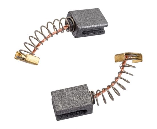 Комплект угольных щеток для электроинструмента Hammer (пружина, пятак-уши), 6x8х16 мм, 2 шт COFRA SDH-34595 – изображение 5