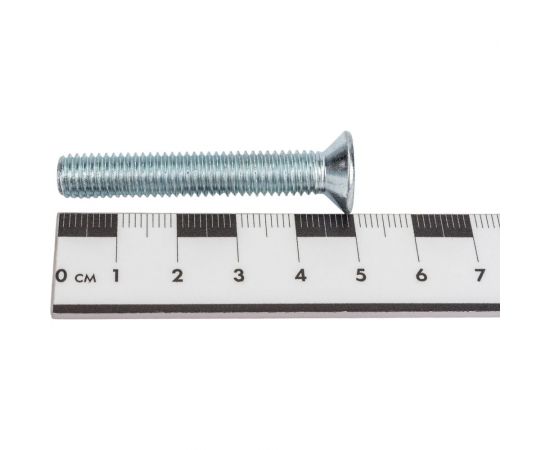Винт STARFIX потайная головка, М8x50 мм, цинк, класс прочности 5.8, DIN 965, 5 шт. SMZ1-50856-5 – изображение 4