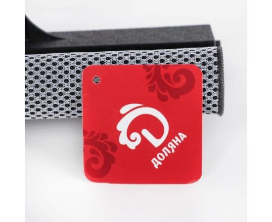 Окномойка Доляна с поролоновой насадкой, алюминиевая телескопическая ручка, сгон резина 826278 – изображение 2