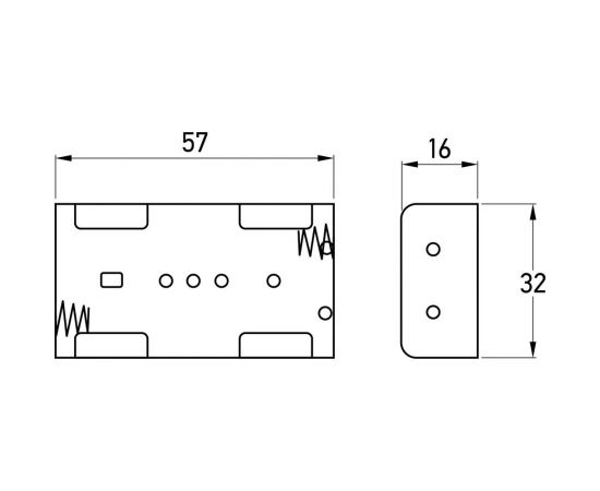Батарейный отсек REXANT 2xAA с проводами 16-0822-9 – изображение 2