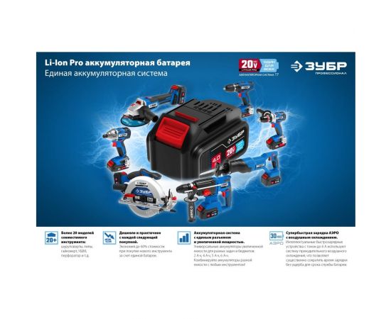 Зарядное устройство для Li-Ion АКБ ЗУБР Профессионал 20В, 6А, тип T7 RT7-20-6 – изображение 10
