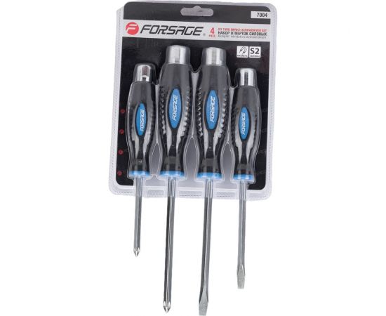 Набор отверток FORCEKRAFT силовые, магнитные, Profi, 4пр. в блистере 26894 FK-7004 