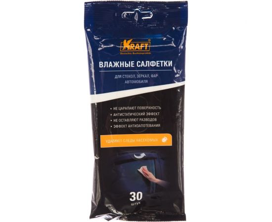 Влажные салфетки для стеклянных поверхностей KRAFT 30 шт KT 834009 