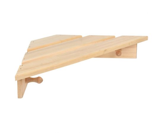 Угловая полка-вешалка Банные штучки, 4 крючка, липа, 58х11х29 см 32473  