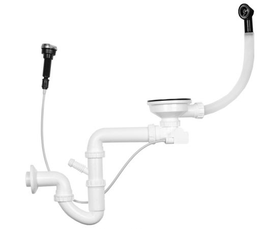 Итальянский сифон автомат для кухонной мойки с одной чашей WISENT WGER007 