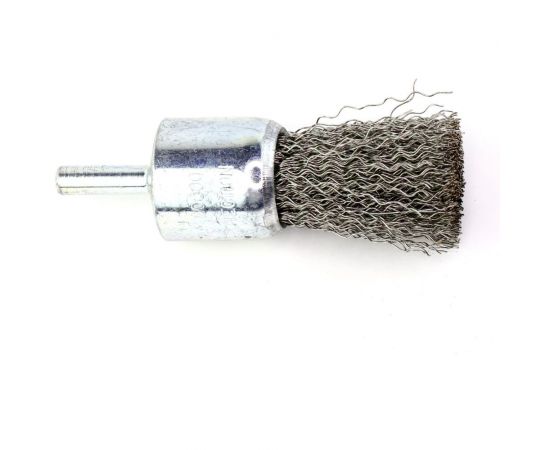 Щетка для дрели концевая 25 мм, с хв-м 6 мм, гофрированная нержавеющая сталь 0.30 мм 13-044 EuroBrush EB-E25SS1 