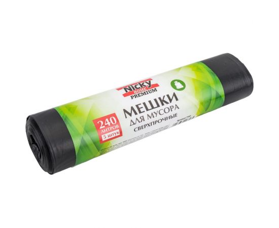 Мешки для мусора 240 л, 5 шт, LDPE, 50 мкм ANTELLA 7585 – изображение 4
